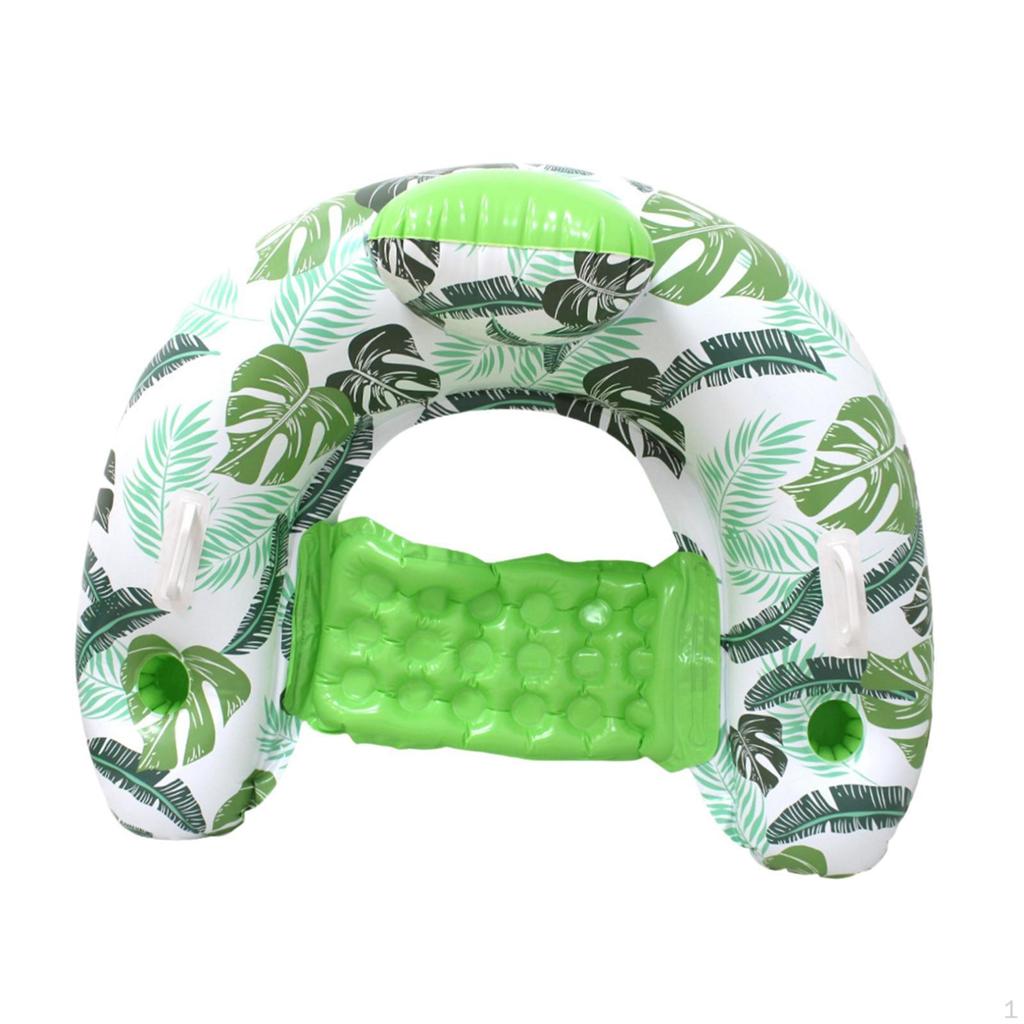 Havuz Şamandırası Sandalye Katlanabilir Hafif Seyahat Partisi Yaz için Kanepe yeşil