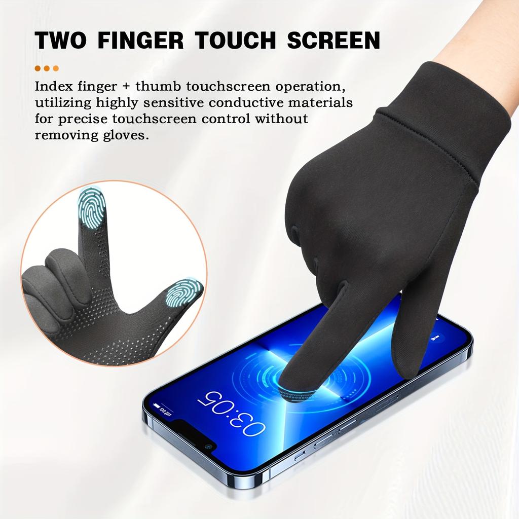 high qualityWinter Gloves | Touch Screen, Windproof, Warm, Non-Slip, Suitable for Running, Cycling, Driving, Hiking | and Non Slip Silicone, Knit