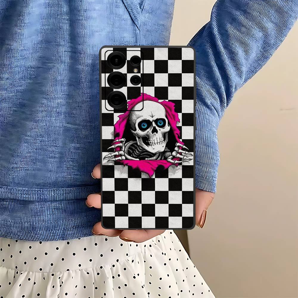 

Skateboard Brand P-Powell P-Peralta Phone Case For Samsung S 24 Fe 25 Ultra Plus 20 Lite 21 30 22 23 24 22 Ultra 5G Fundas Samsung S24 Plus