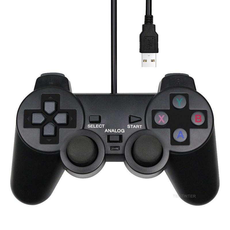 

USB Wired PC Game Controller with Vibration Feedback, Plug & Play Joystick for Windows XP/7/8/10/11 PC Laptop Computer Gaming чорний