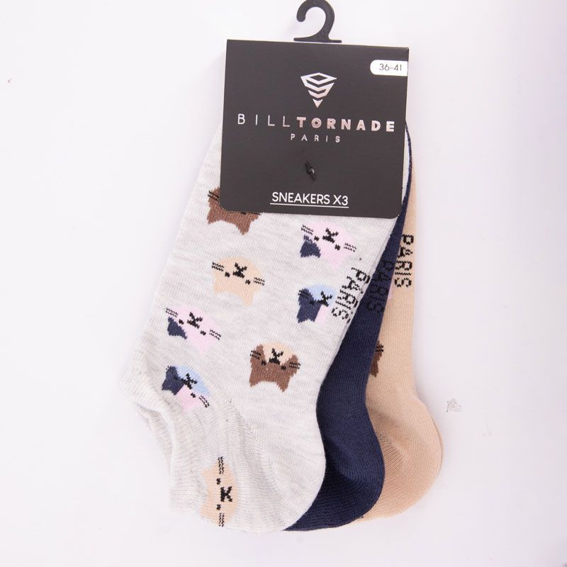 Chaussettes x3 bill tornade 36/42 fantaisie 11088 Femme BILL TORNADE