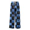 Women's Casual Wide Leg Pants Stretch Belt Pocket  Print Adjustable Tie Pants
