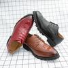 Retro Men Dress Shoes Men Platform Breathable Comfortable Leather Shoes Lace-up Business Office Shoes Men Sizes 38-46