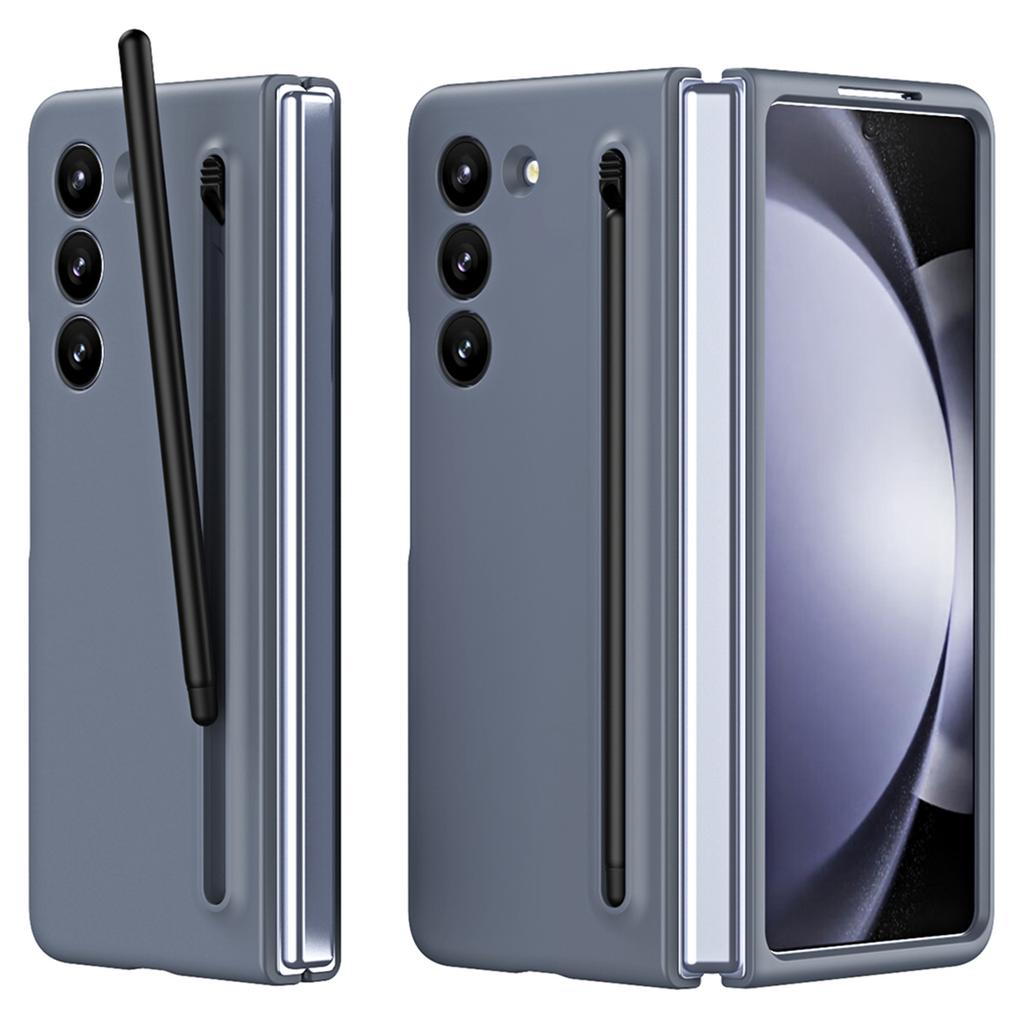 Coque de téléphone pour Galaxy Z Fold6 5G Coque rigide en PC au toucher peau avec stylet