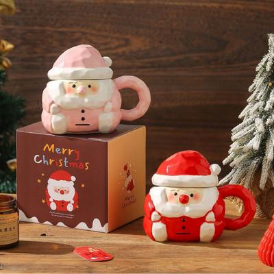 Christmas Ceramic Cup Cute Three-dimensional Santa Mug Souvenir Water Cup Christmas Gift