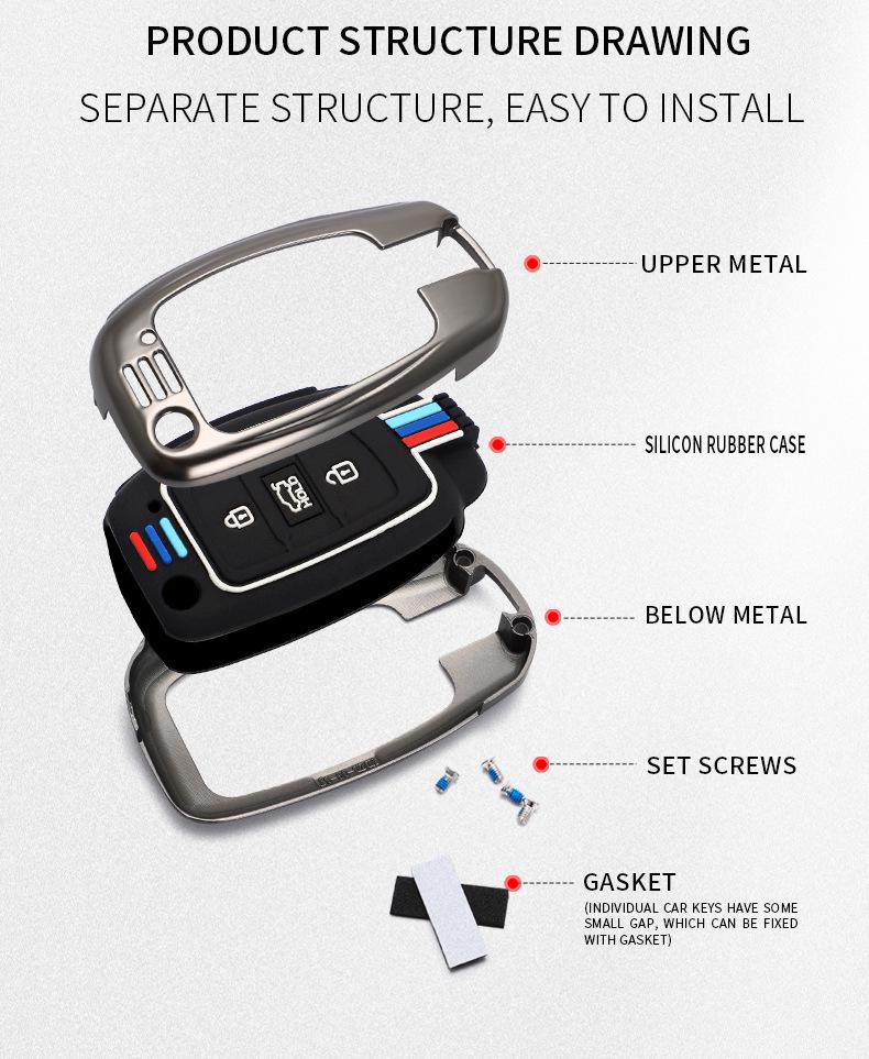 Hyundai Key Case for Ix35, Ix25, Mistra, Elantra, Reina, Tucson Key Bag Buckle