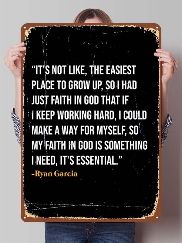 Ryan Garcia Boxer Metal Signs Aesthetic Room Decor Men Custom Boxing Poster Tin Plates for Man Cave Wall Art Vintage Metal Plate