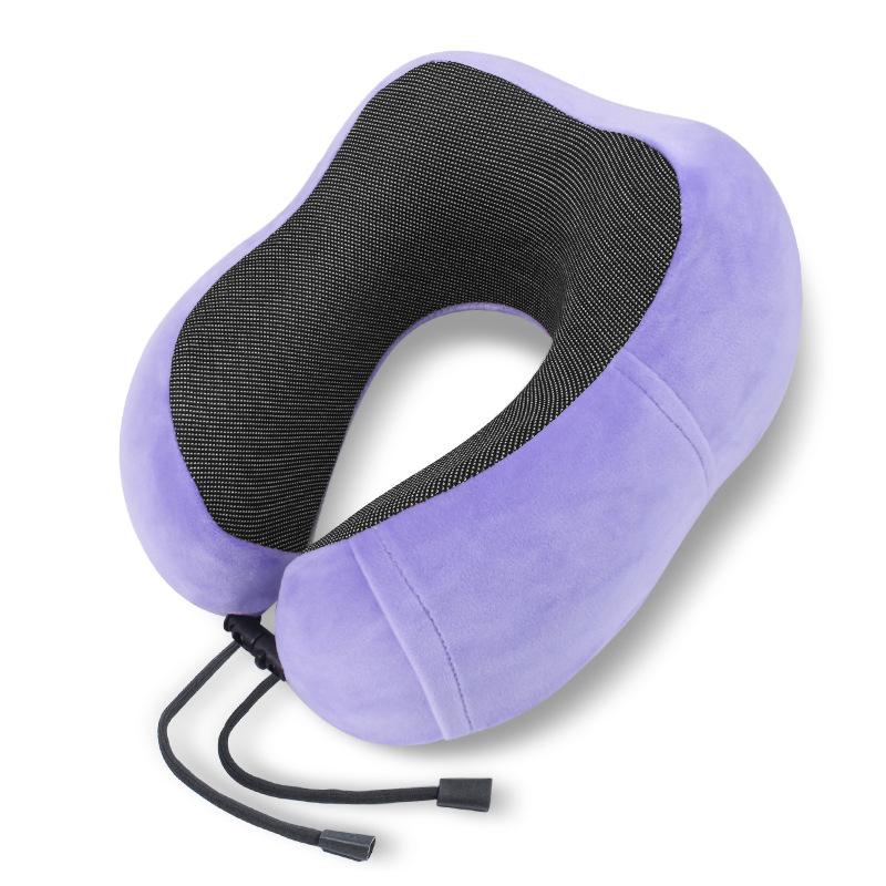 Memory Cotton U-shaped Travel Pillow Ergonomic Compliance Aircraft Office Headrests Relieve Neck Pressure with A Variety of Colors To Choose From