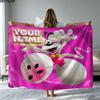 1PC Diddl Custom Name Patterned Flannel Blanket Suitable For All Seasons for Home Decor Warmth and Comfort Gifts Holiday Present