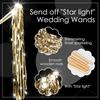48 Pcs Lighted Wedding Wands LED Tinsel Wands Light up Streamers for Wedding Send off and Exits Baby Shower Birthday Party Favors(Champagne)