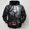 Men's Fall/Winter Halloween Funny Pumpkin 3D Printed Hooded Hoodies & Sweatshirts (men’s)