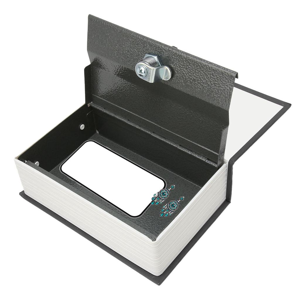 Caja de Seguridad para Libros con Llaves Acero Inoxidable Secreta Caja con Forma de Libro para Tienda Escuela Dormitorio
