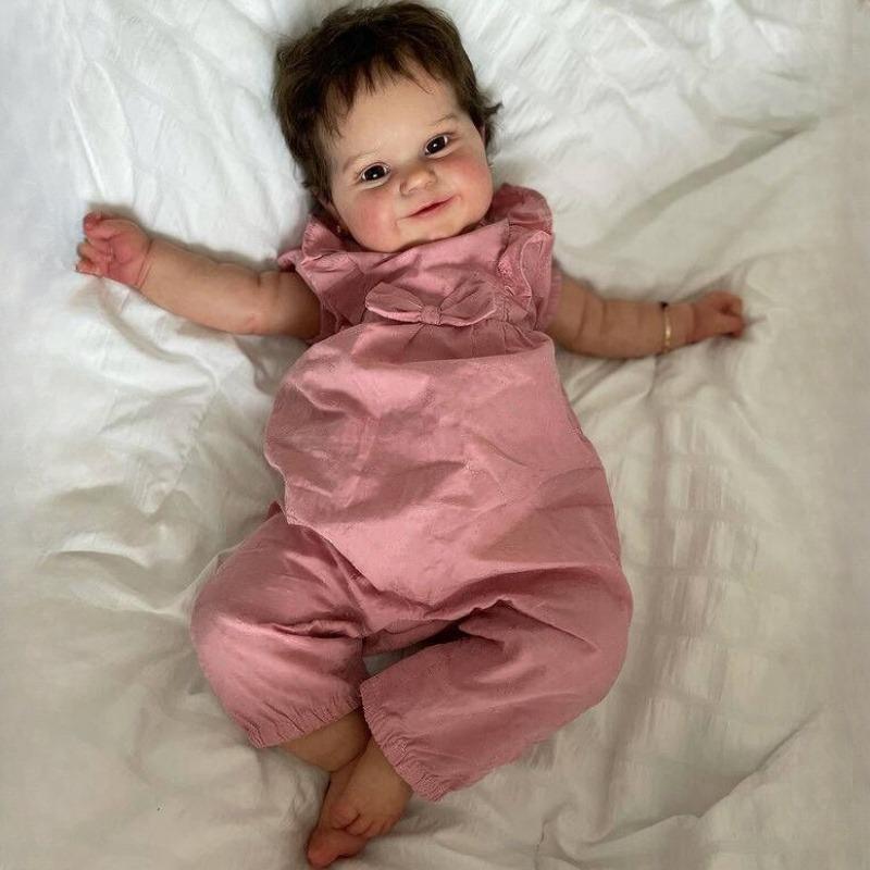 50/60cm Soft Cloth Body Reborn Babies Dolls Maddie Lifelike Hand Painting Hair Newborn Doll 3D Skin Visible Veins Rebirth Dolls for Kids Playmate Toys