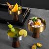 1Pc Dessert Cup Cafe Fruit Easy To Clean Ice Cream Bowl Hotel High Footed Stainless Steel Pudding