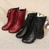 New Style Square Dance Boots: Winter Velvet, Breathable Soft Sole, High Top, Mid Heel.