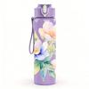 1PC Pastel Watercolor Floral Graphic,750ml Color Plastic Sports Water Bottle,Leakproof Flip Straw Lid,Suitable for Sports Office Home Use