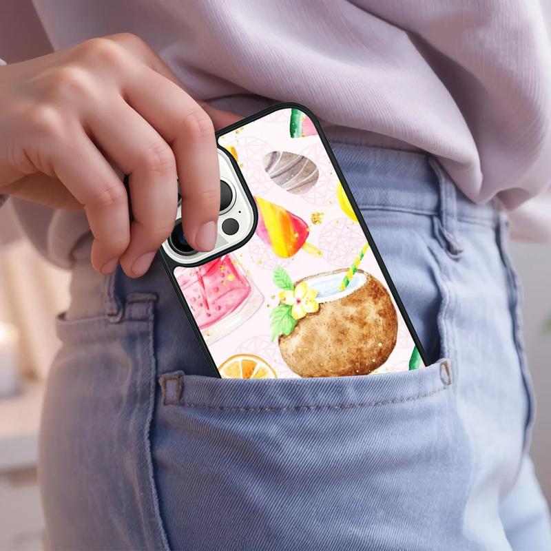 Sommer Frucht Kokosnuss am Strand Handyhülle Für iPhone 17 Air 15 16e 14 13 Pro Max Hülle 12 11 Pro Max PLUS cover