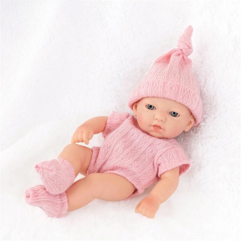7in Collectible Doll Interactive Reborns Toy Washable Baby Doll New Parent Gifting Dolls Toddler Cuddle Educational Toy