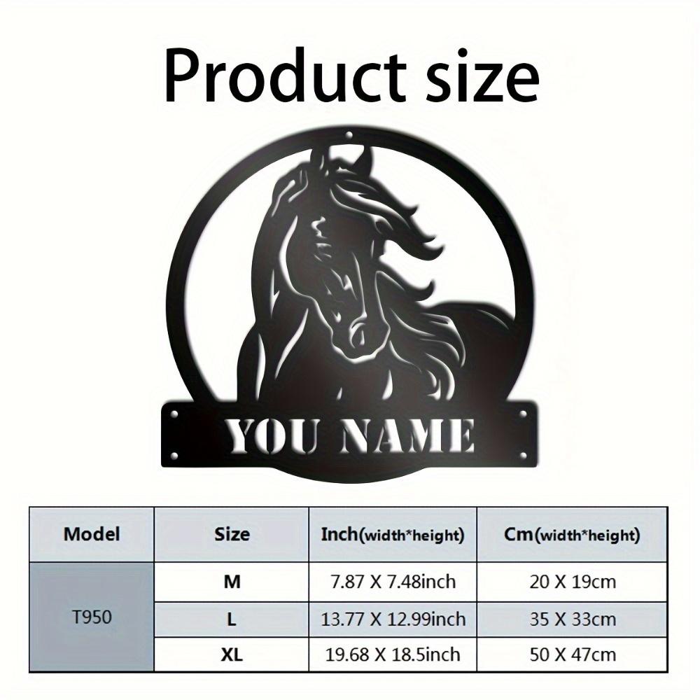 Custom Horse Silhouette Metal Wall Art Farmhouse Outdoor Barn Sign Gift Horse Lovers Farmers M