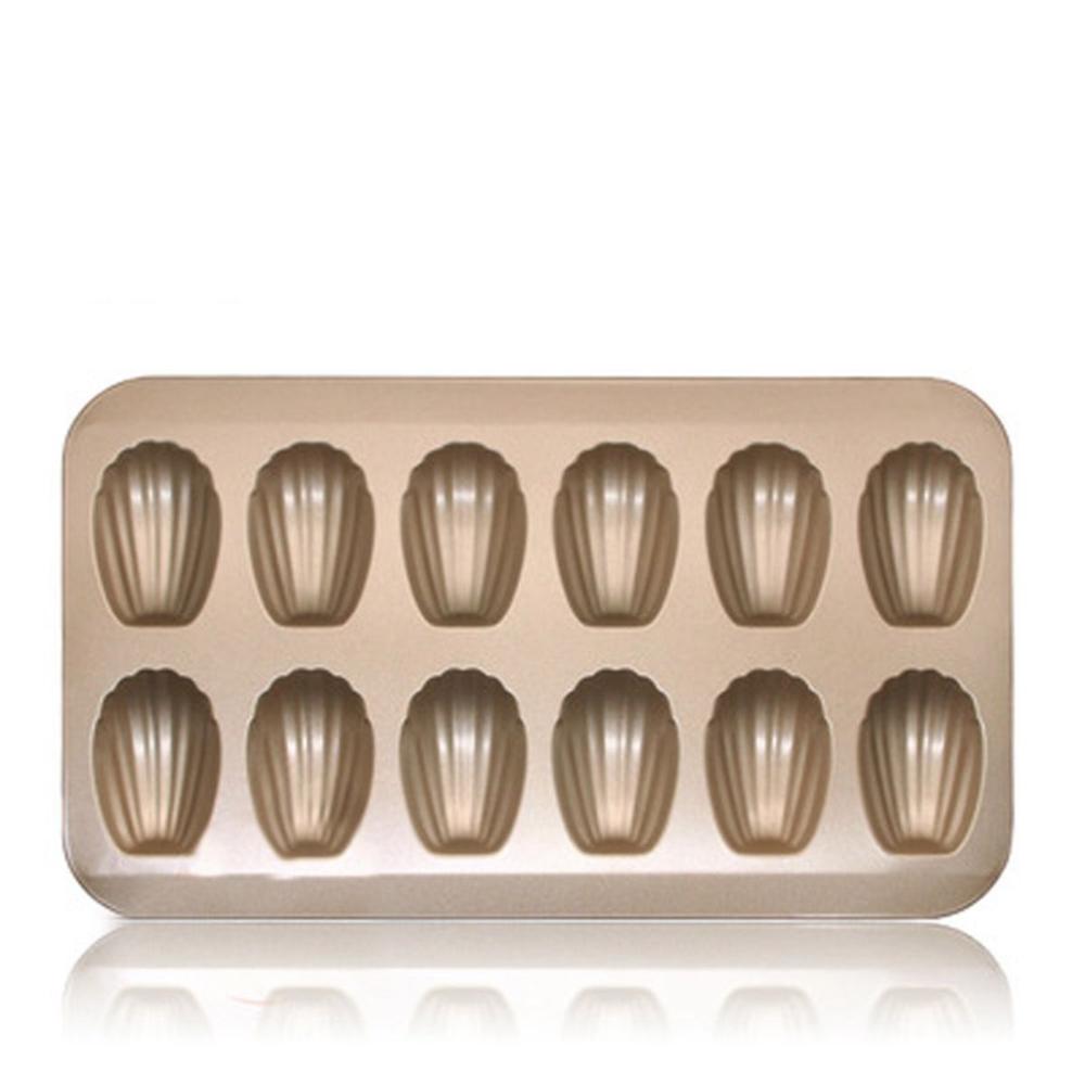 Non Stick Carbon Steel Cooking Kitchen Madeleine Mold Biscuit Pan Baking Tray Cookie Mould
