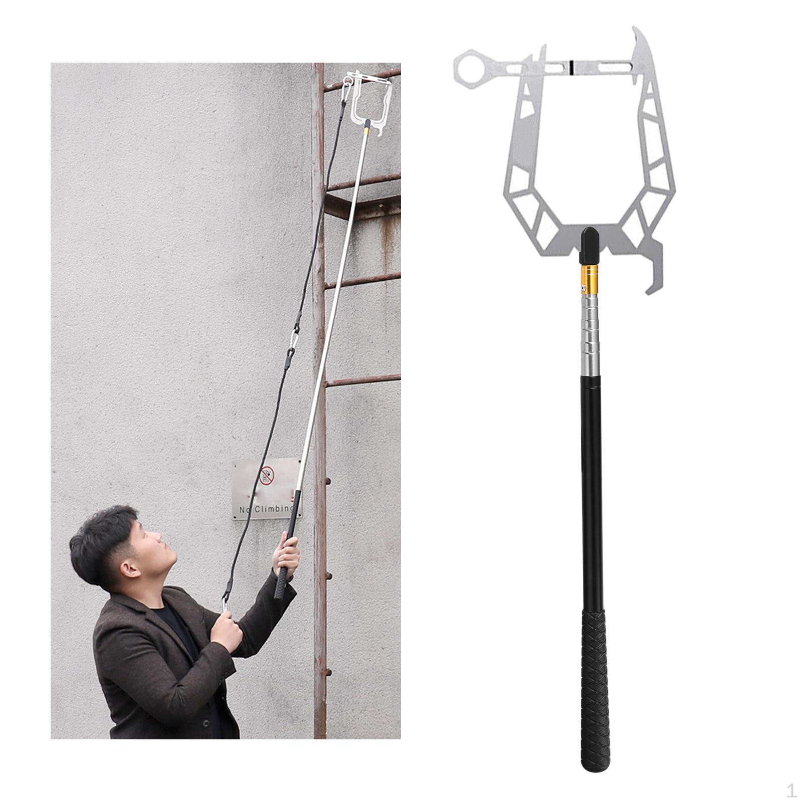 Telescopic Boat Hook Dock Threader for Plate Home Outdoor Use Multifunctional B adapter with rod