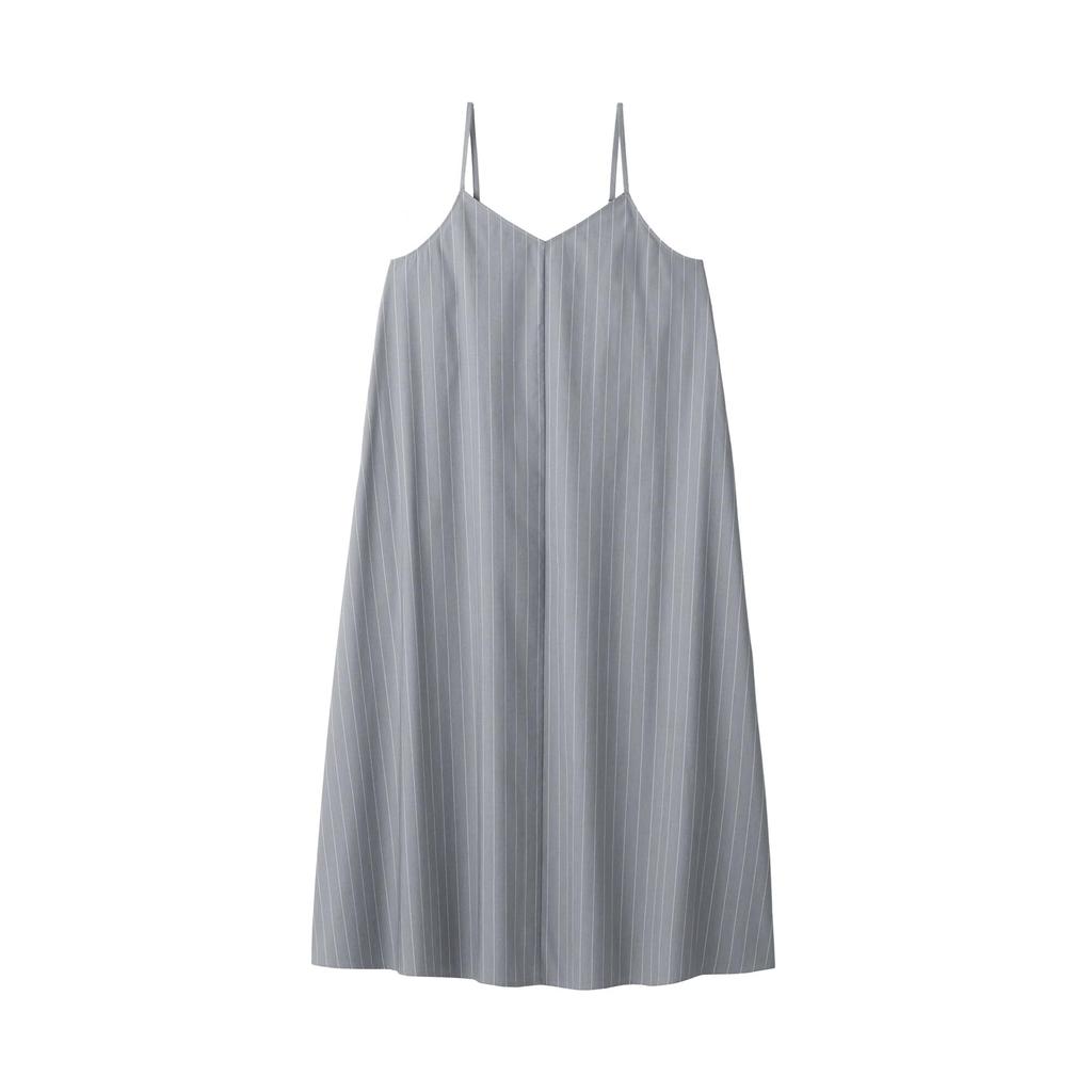MUJI Broad Camisole Gray Size BC2L9A5S Women's Quick-Drying Dress, Stripe, L,