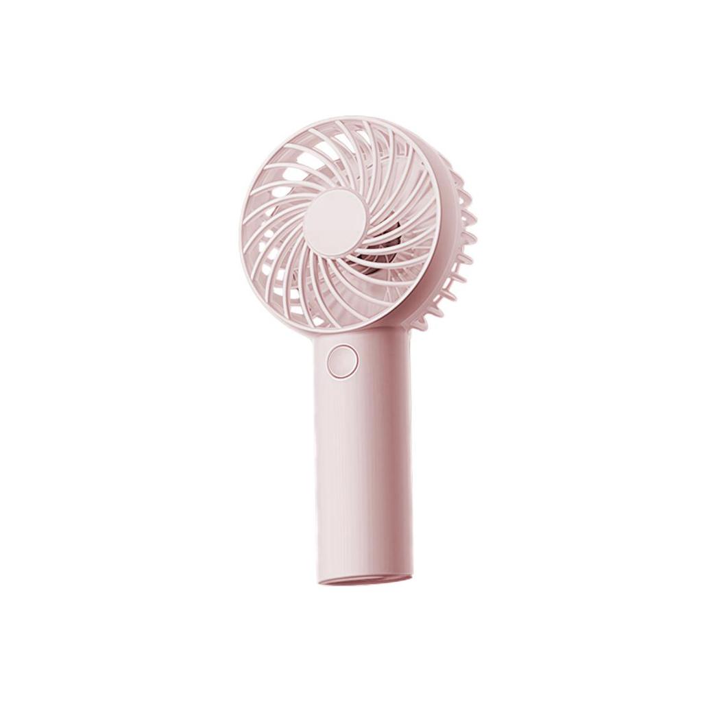 Pisen Handheld Mini Fan, USB Rechargeable, Portable, Compact, for Office, Outdoor Camping, 1200mAh Long Battery Life, Pink