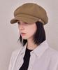 Bajal Va Square Studded Wool Newsboy Cap Beige