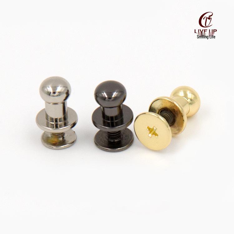 DIY Hand-Stitched Leather Handbag Accessories: Leather Toggle Studs & Alloy Monk's Head Rivets