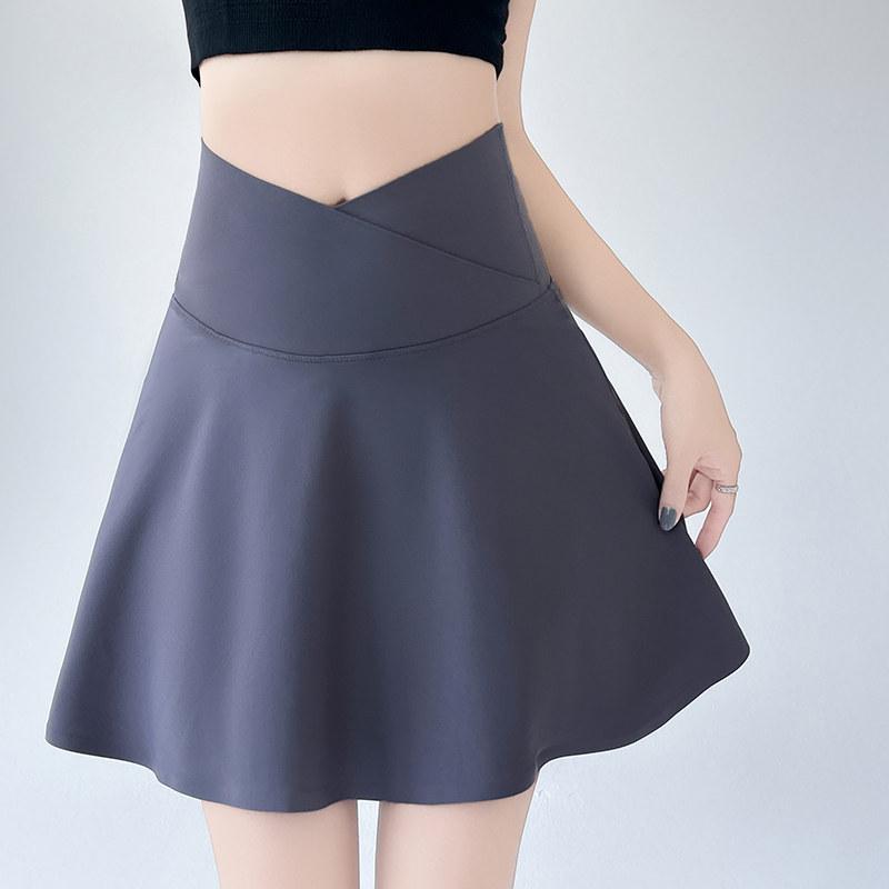 Women's Blue Yoga Tennis Skirt with Anti-Exposure Quick-Dry Shorts for Dance, Fitness, and Running 2026.