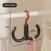 New Multifunctional Clothes Hanger Portable Dopamine Hook Scarf Tie Display Rack Rotatable Bedroom Scarf Racks