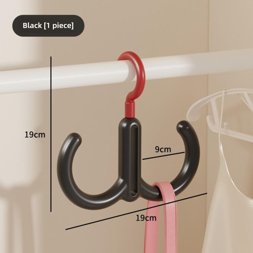 New Multifunctional Clothes Hanger Portable Dopamine Hook Scarf Tie Display Rack Rotatable Bedroom Scarf Racks