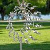Metal Windmill Spinner Yard Art Outside Garden Stake Park Rotatable for Outdoor Backyard Landscape Street Pathway Patio Decor