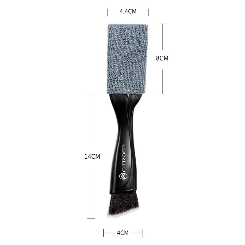 AJFJ2 Car 2 In 1 Car Interior Cleaning Brush Dust Tool For Citroen C6 2CV VTS DS5 RD3 Cross C8 C-Elysee C15 C4L Spacetourer CelyseeC6