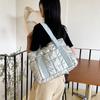 Large Capacity Cotton-padded Tote Bag Korean Style Nylon Handbag Puffy Bag  Office Worker