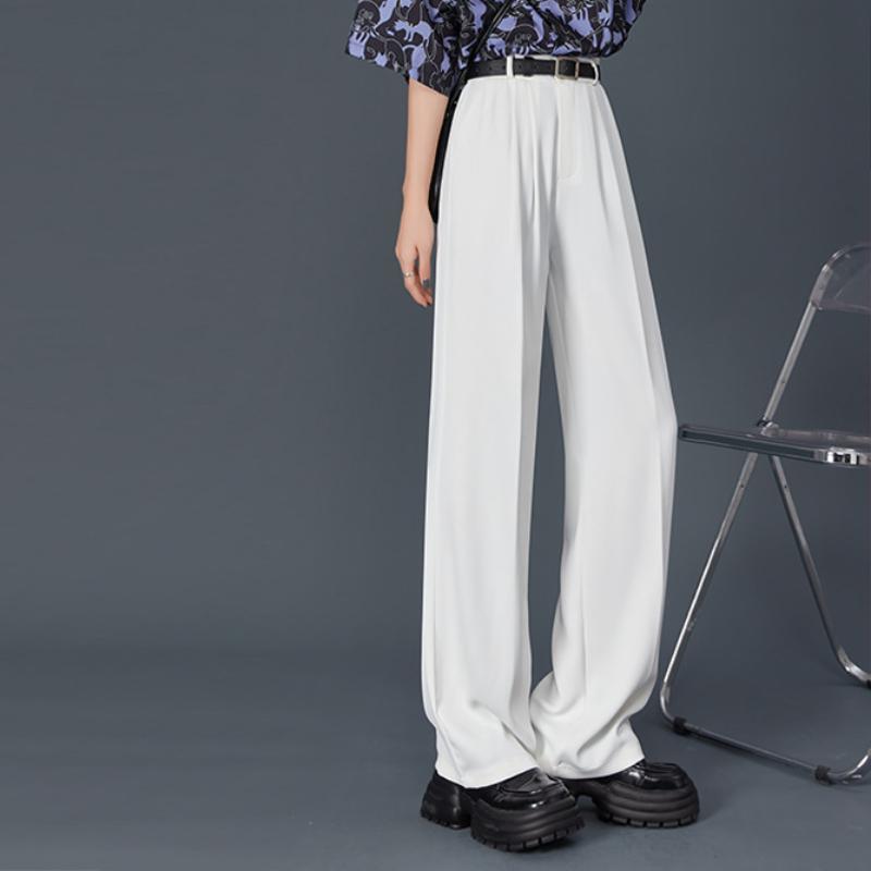 Suit Pants Pants for Women's Spring New High-waist Straight-leg Casual Pants Loose Drape Wide-leg Pants