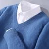 Men's Luxury Cashmere Knit V-Neck Sweater - Autumn/Winter Collection