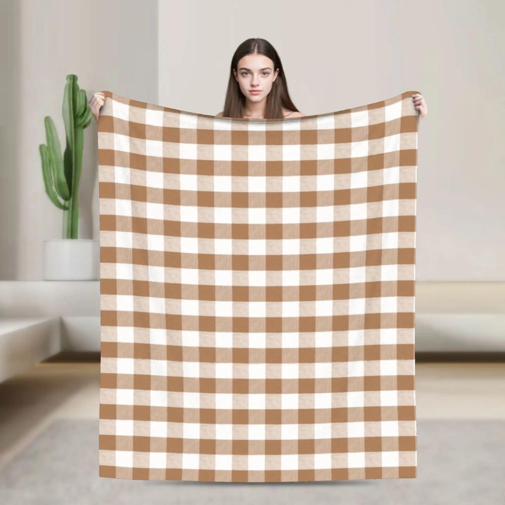 Tartan Karo Mode Decken Fleece Herbst/Winter Multifunktionale Leichte Überwurfdecke für Bett Auto Tagesdecke
