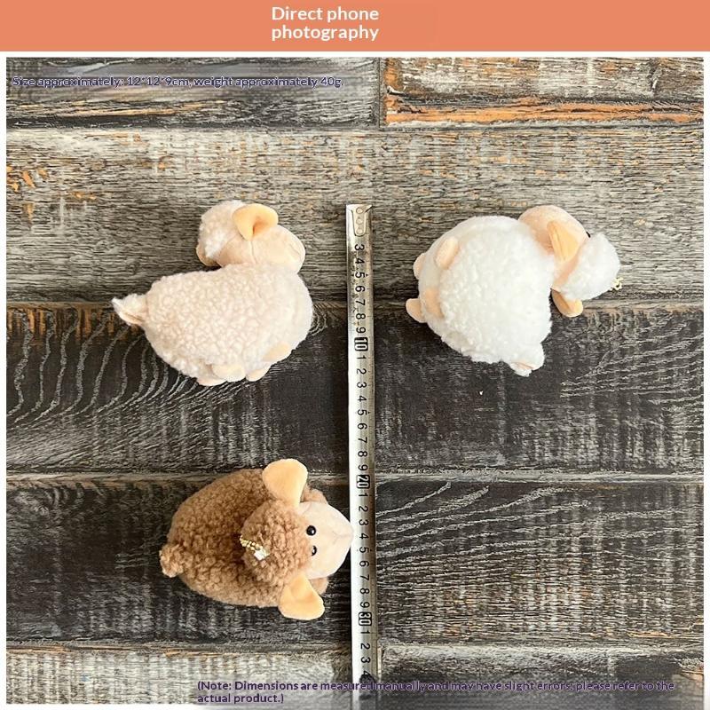 Soft Fluffy Sheep Plush Pendant Adorable Look Gentle Touch Great Bag Decor Gift For Kids And Friends