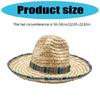 Natural Woven Straw Sombrero Hat Festival Design  Breathable Mexico Sun Hat For Beach Party Family Gathering Activity
