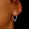 Stylish and Luxurious Geometric Open Design Stud Earrings - Perfect for Everyday and Vacation Wear, Versatile Double Pierced Earrings