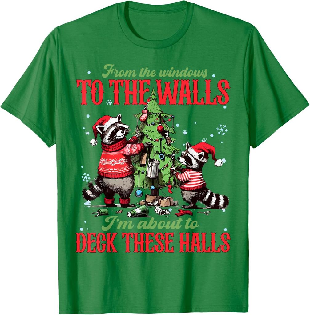 I'm About to Deck These Halls Raccoons Unisex T-Shirt
