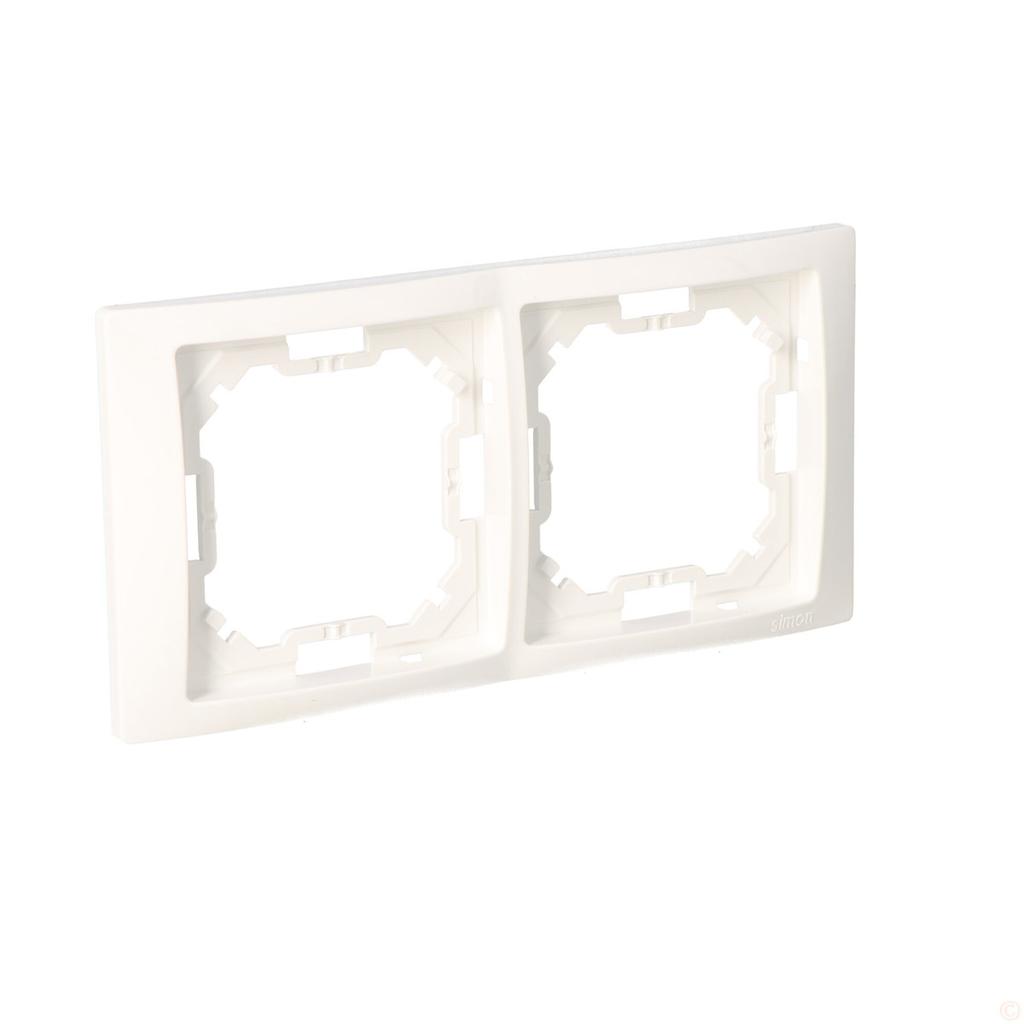 2-gang frame - universal horizontal and vertical, white, BASIC NEOS