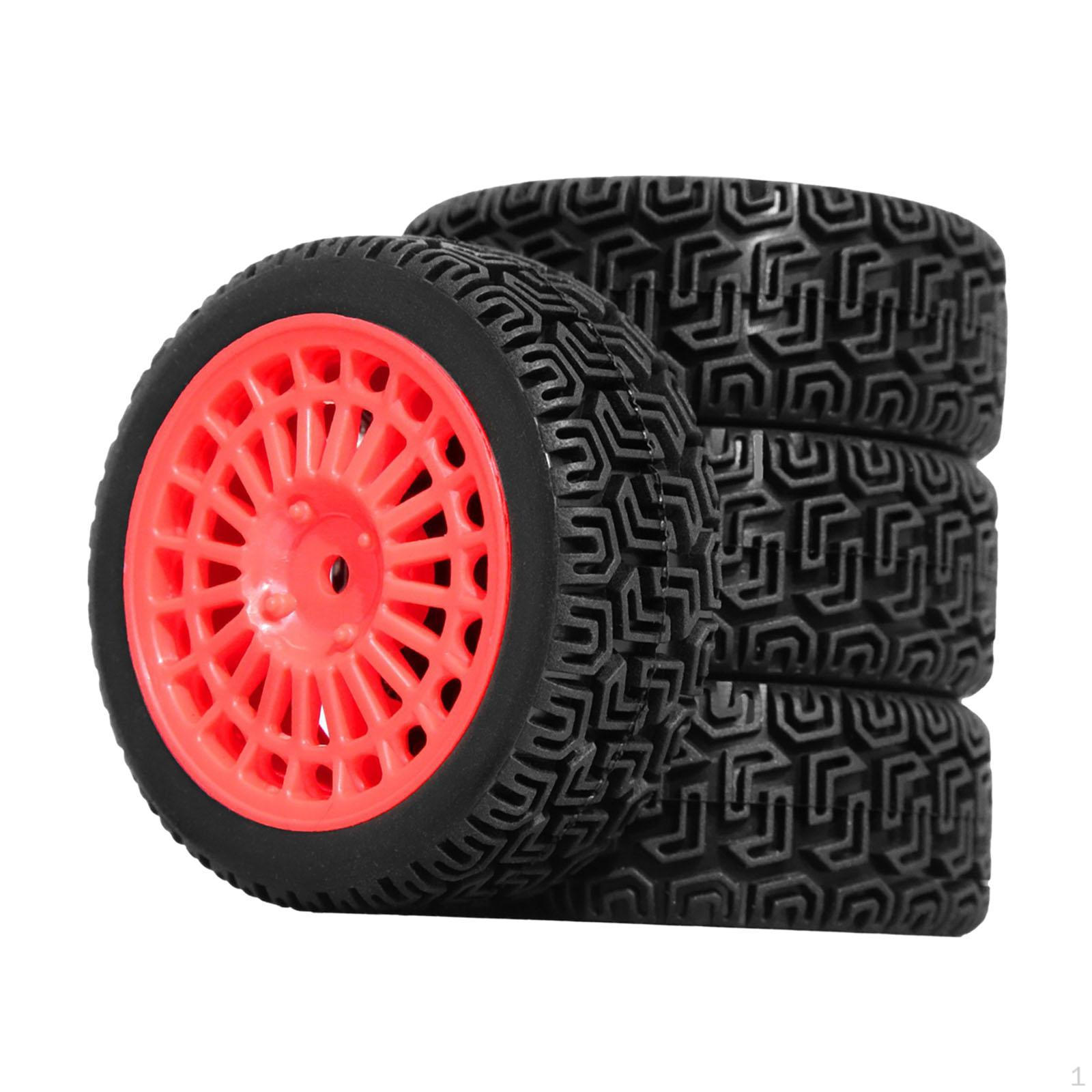 

Set of RC Wheels And Tires Parts with A Focus on Compatibility for 1/10 TT01 червоний