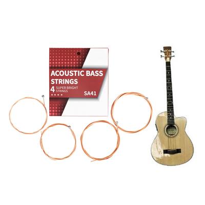 4pcs4 String Bass Replacement Carbon Steel Hexagonal Core Alloy Bass Strings Acoustic Bass Strings Instrument Accessory