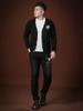 European Style Cardigan Sweater for Men, Autumn and Winter 2025 New Casual Knitwear, Trendy Winged Gold-Stamped Men's Jacket