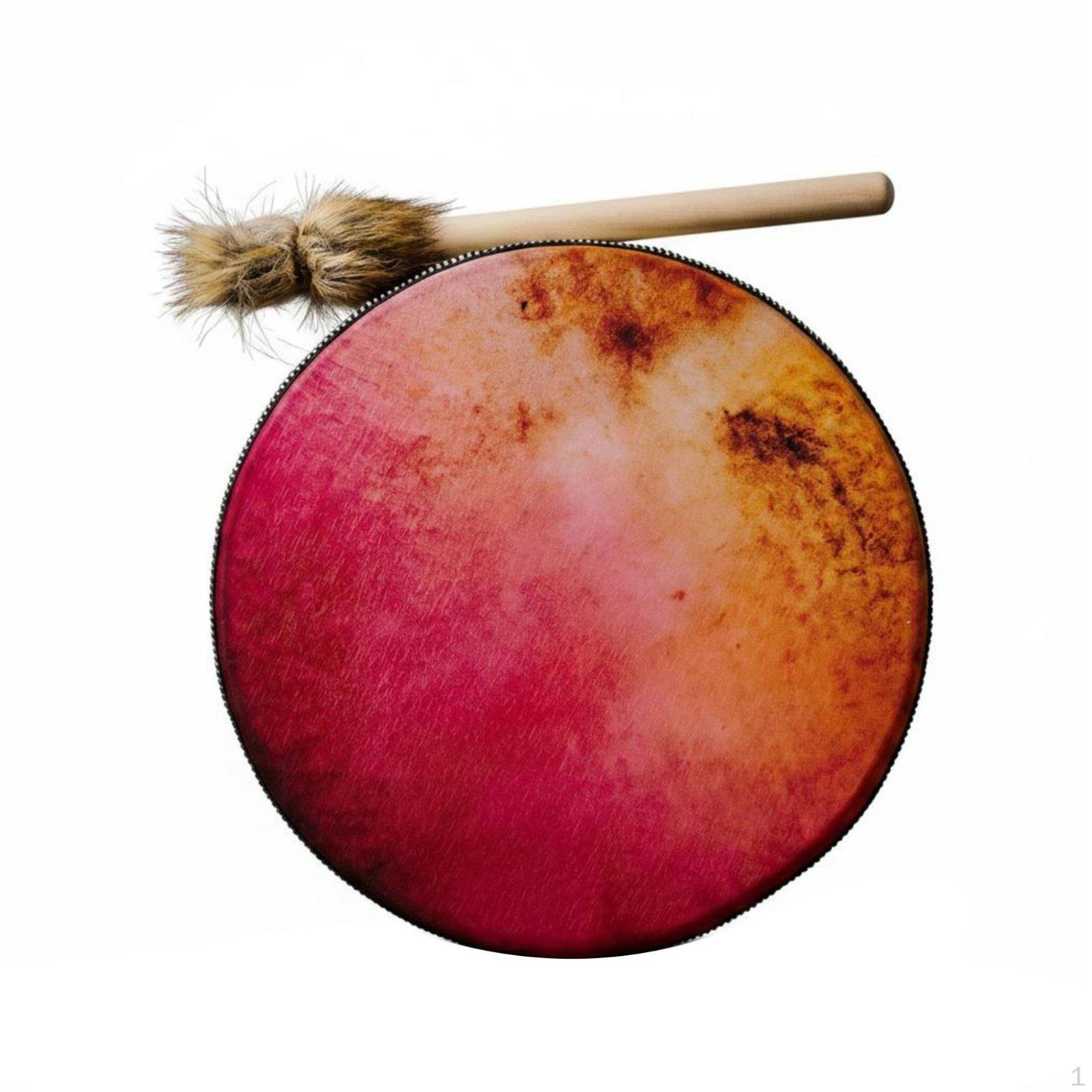 Moon Drum Handmade Frame Decorative Percussion Instrument for Party, Performance Life Tree Sunset