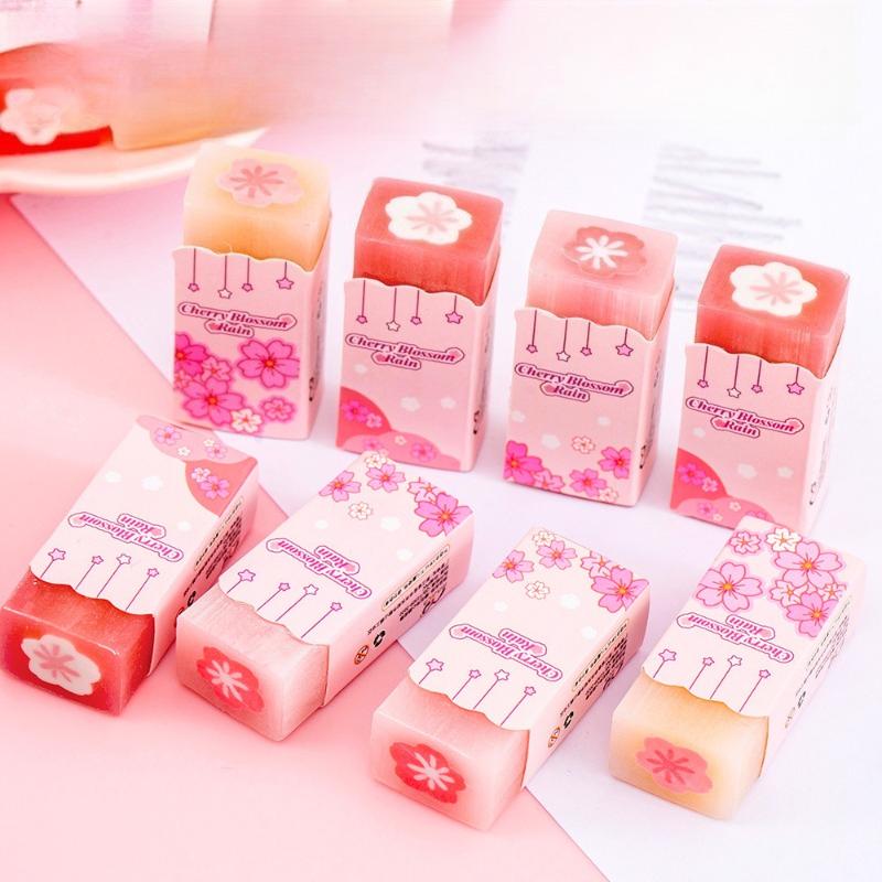 Creative Sakura Sandwich Gift Eraser Childrens Cute High Looking Less Chip Primary Kawai School Students Slicable Stationery