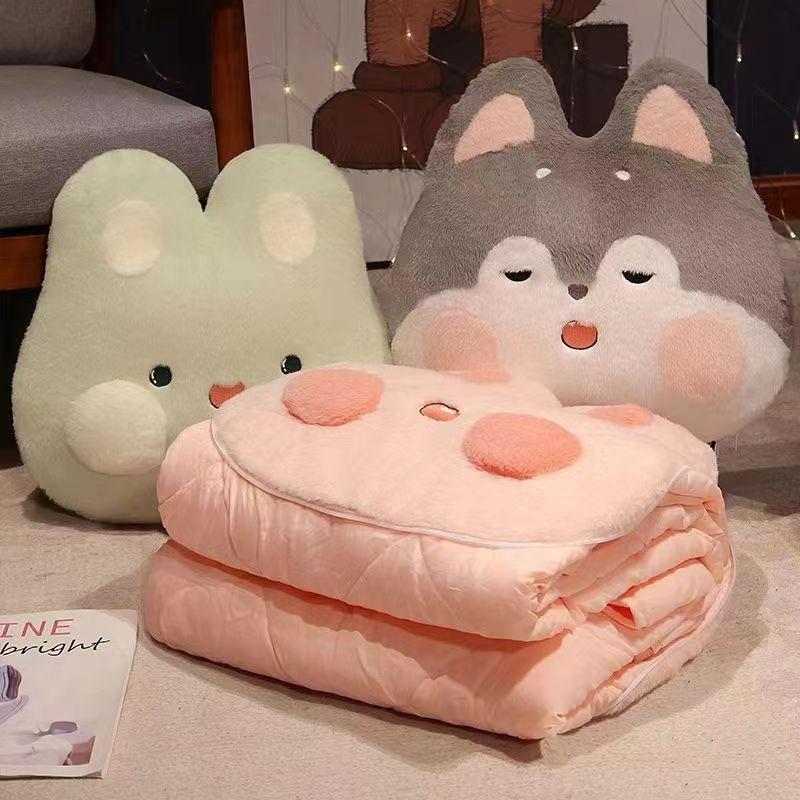 Convertible Sofa and Car Pillow-Blanket Combo - Foldable Office Nap Cushion