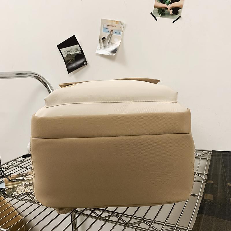 Women Large Capacity Backpack Boys Girls Color Contrast Backpack Student Schoolbag